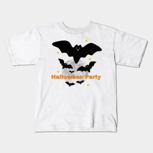 Bats at Halloween party Kids T-Shirt